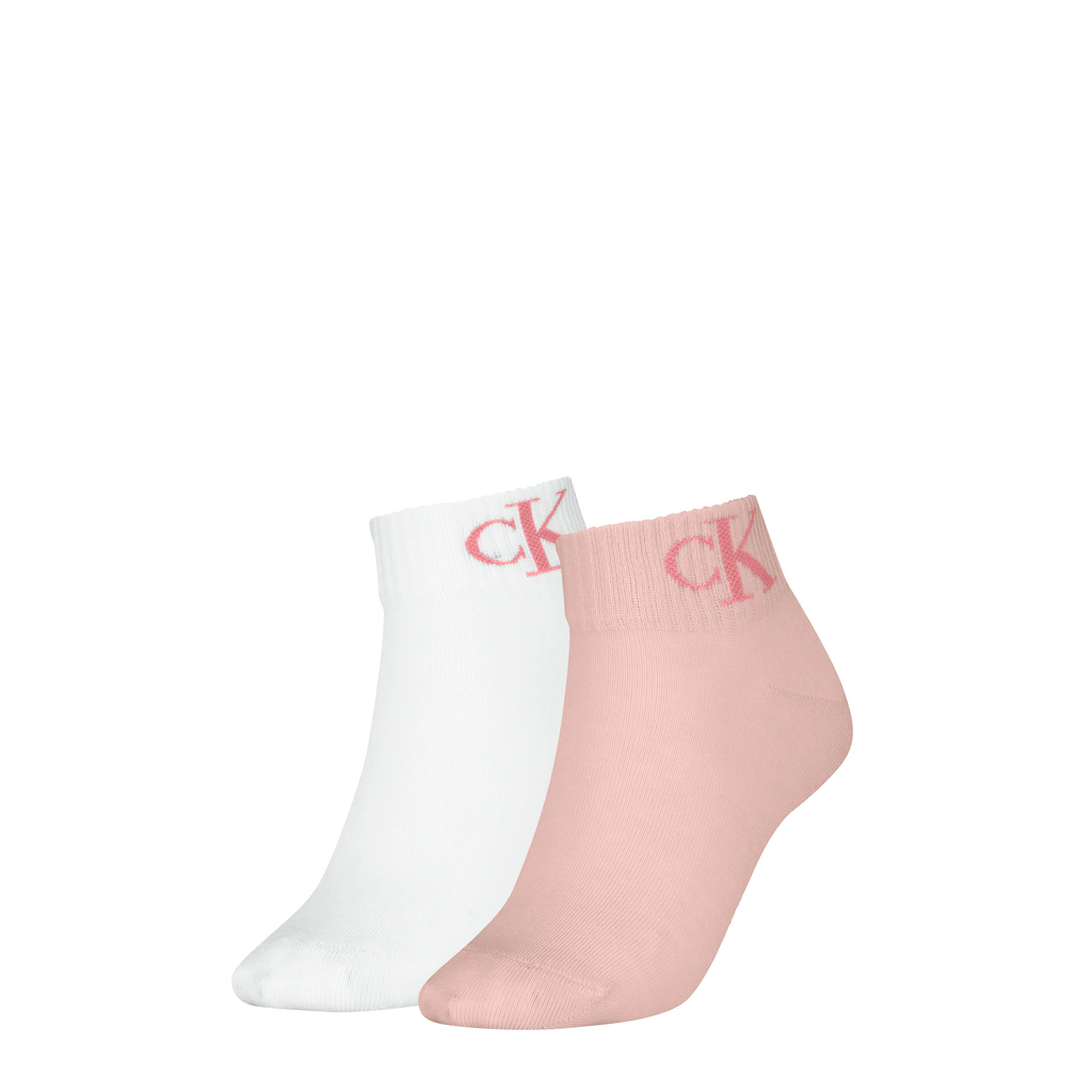 Calvin Klein Jeans Socken "CKJ WOMEN QUARTER 2P MONOGRAM", (2 Paar), mit Lo günstig online kaufen