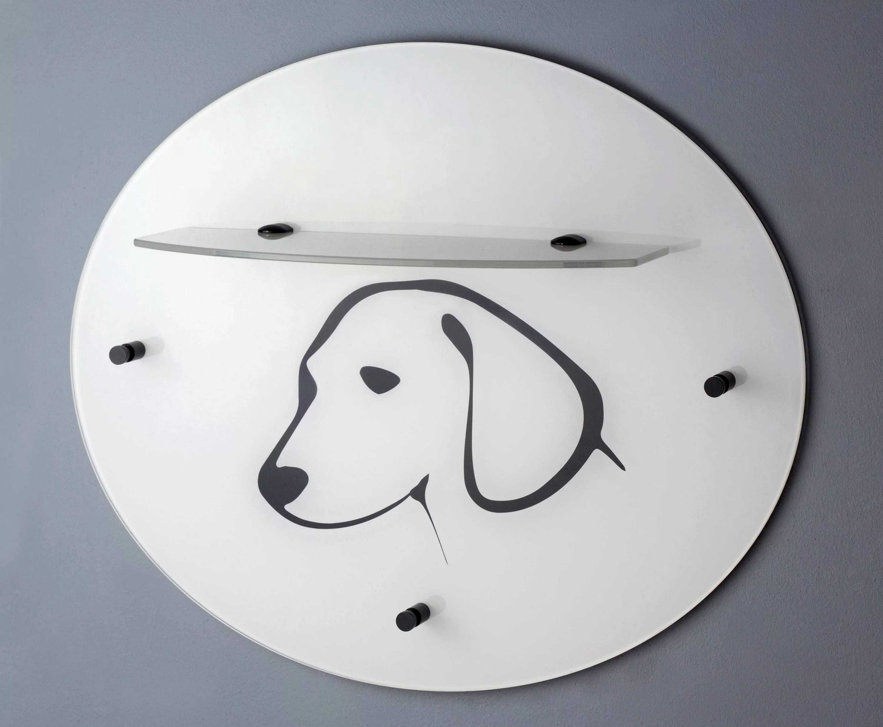 GGG MÖBEL Garderobenpaneel "Hund", aus Glas mit Ablage günstig online kaufen