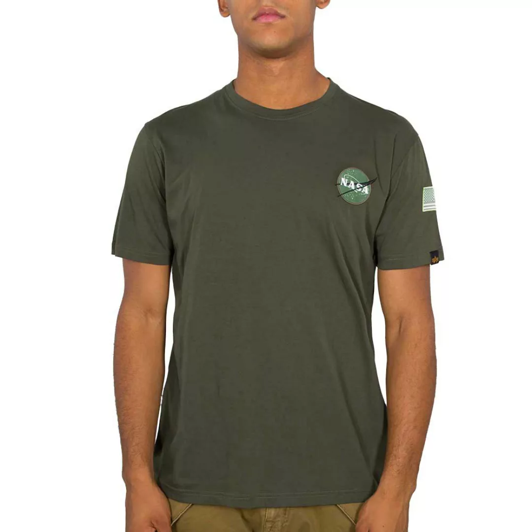 Alpha Industries Space Shuttle Kurzärmeliges T-shirt S Dark Green günstig online kaufen