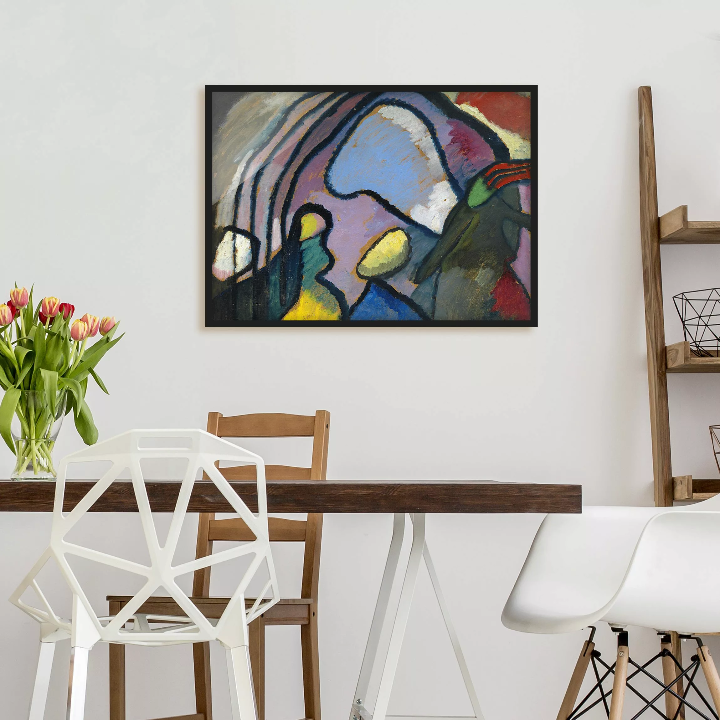 Bild mit Rahmen Kunstdruck - Querformat Wassily Kandinsky - Improvisation günstig online kaufen