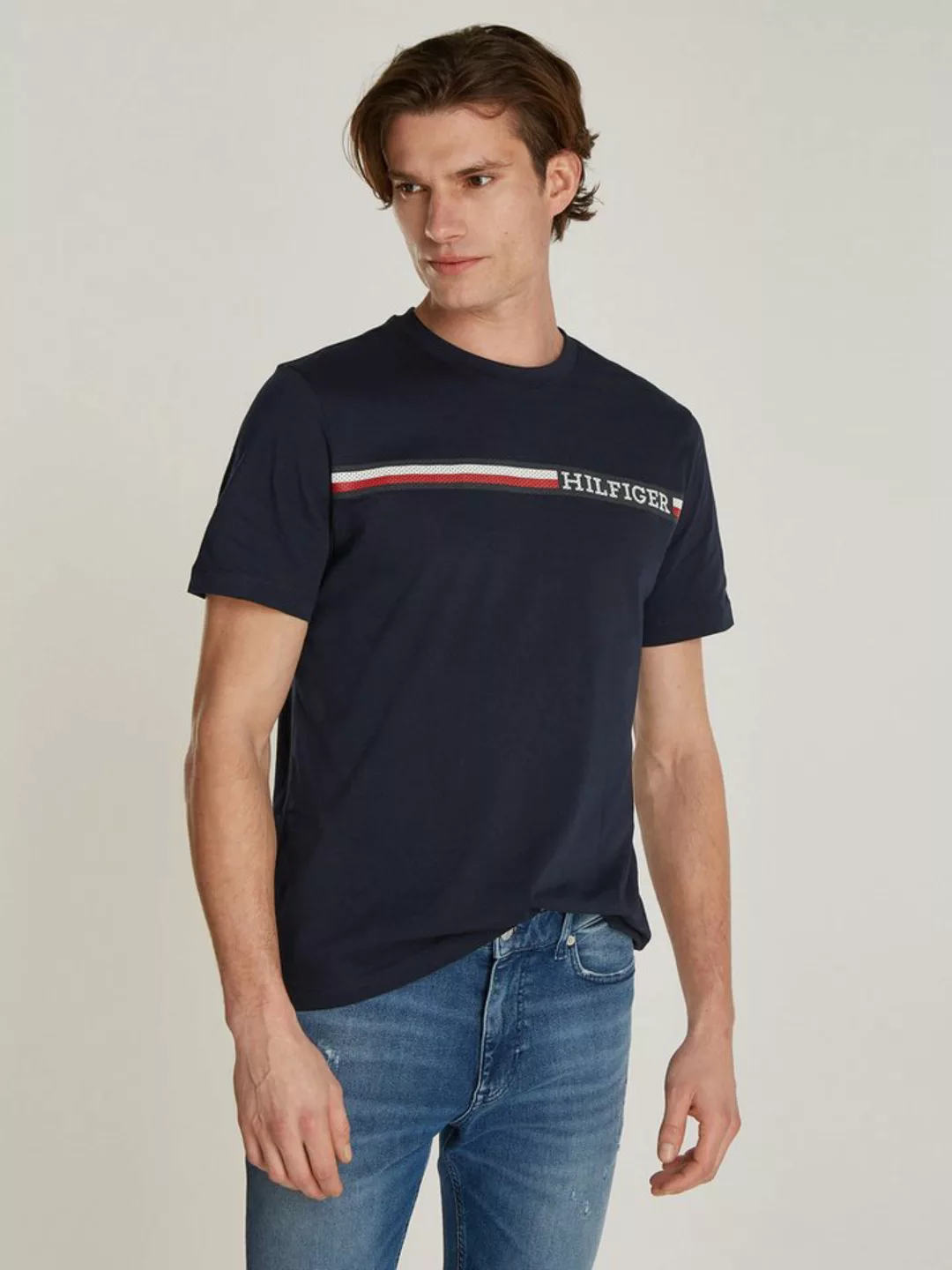 Tommy Hilfiger T-Shirt CHEST STRIPE TEE günstig online kaufen