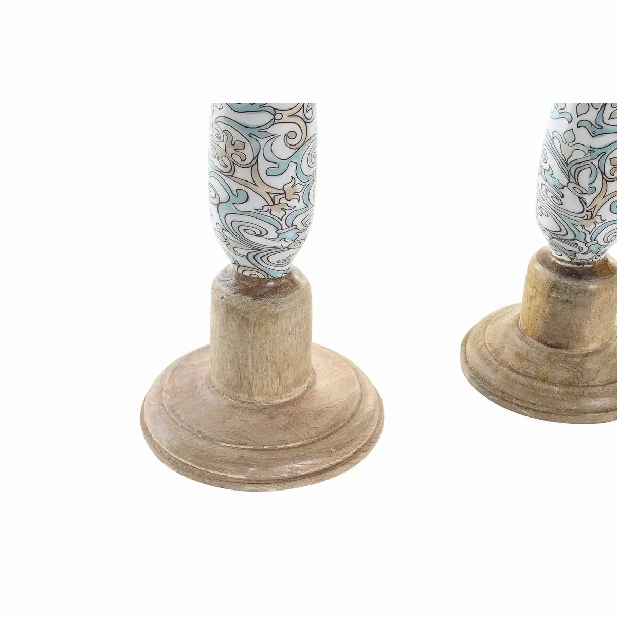 Kerzenschale Dkd Home Decor Metall Mango-holz (17 X 17 X 52,5 Cm) (2 Stücke günstig online kaufen