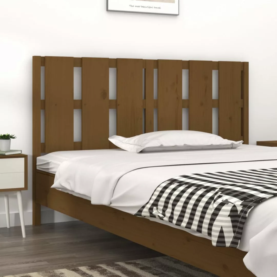 Vidaxl Bett-kopfteil Honigbraun 155,5x4x100 Cm Massivholz Kiefer günstig online kaufen