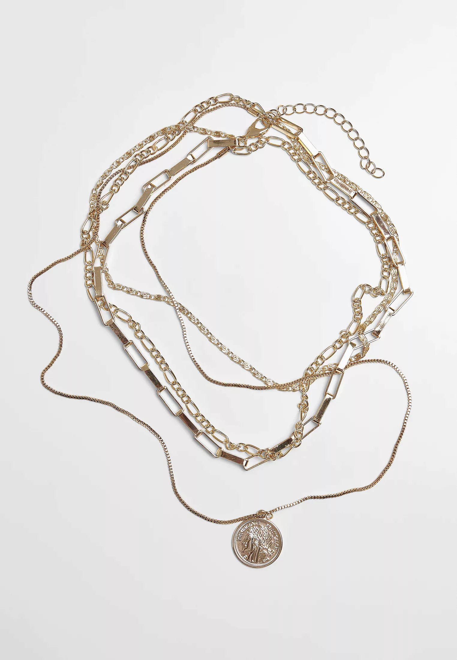 URBAN CLASSICS Kette mit Anhänger "Accessories Coin Layering Necklace" günstig online kaufen