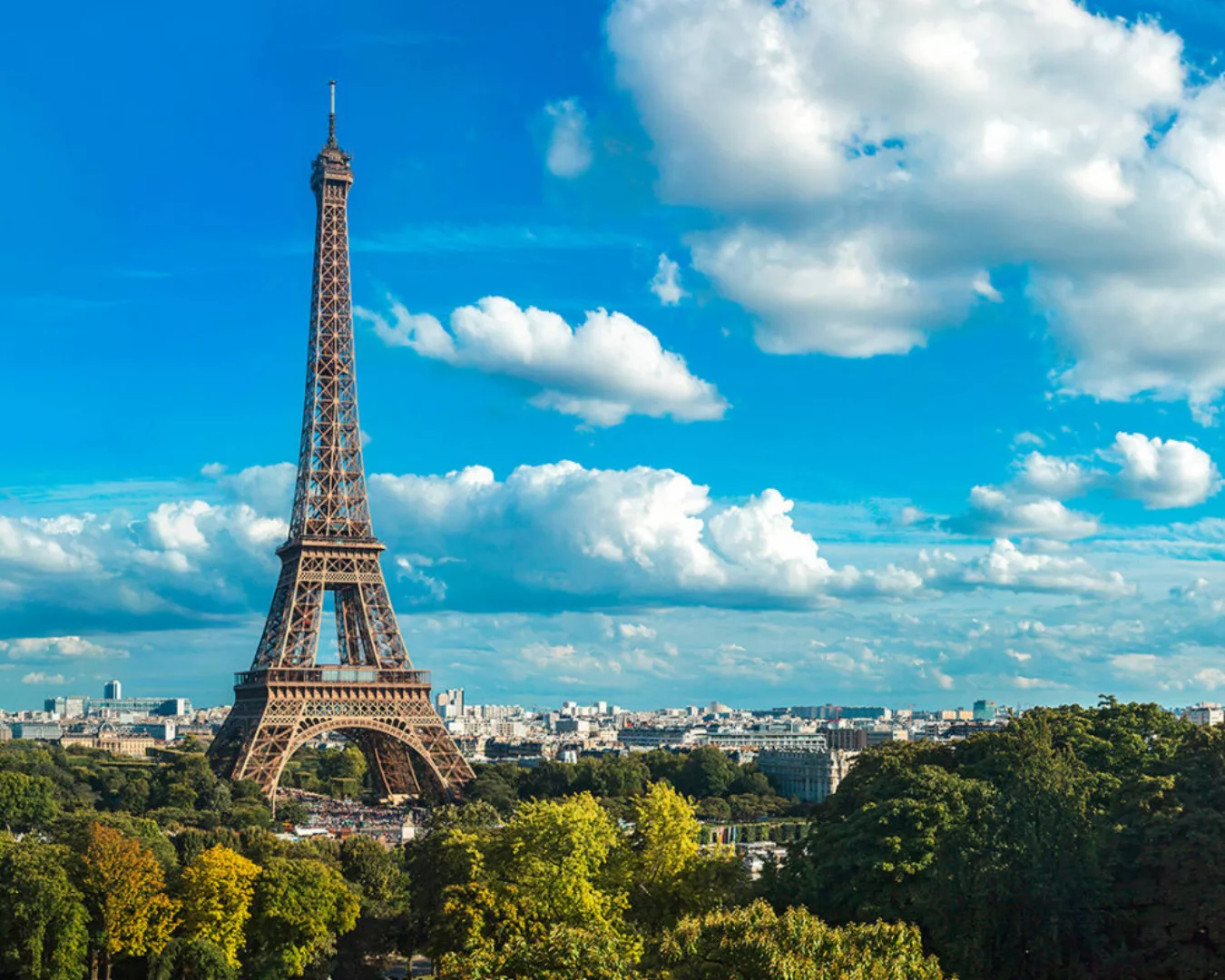 Fototapete "Eiffelturm" 4,00x2,50 m / Glattvlies Perlmutt günstig online kaufen