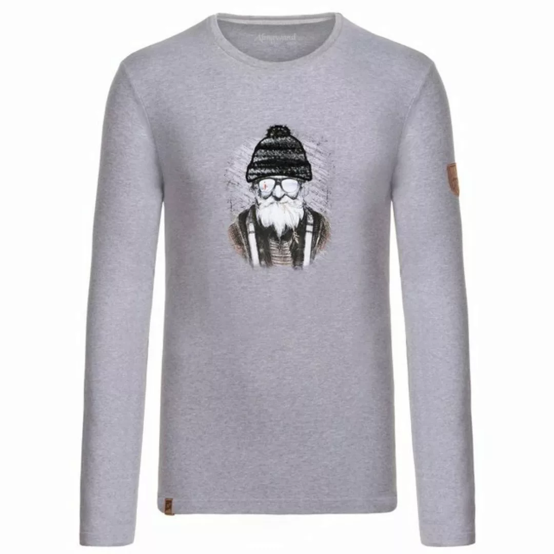 Almgwand Trachtenshirt Longsleeve Herren - NEUNERALM - graumeliert günstig online kaufen