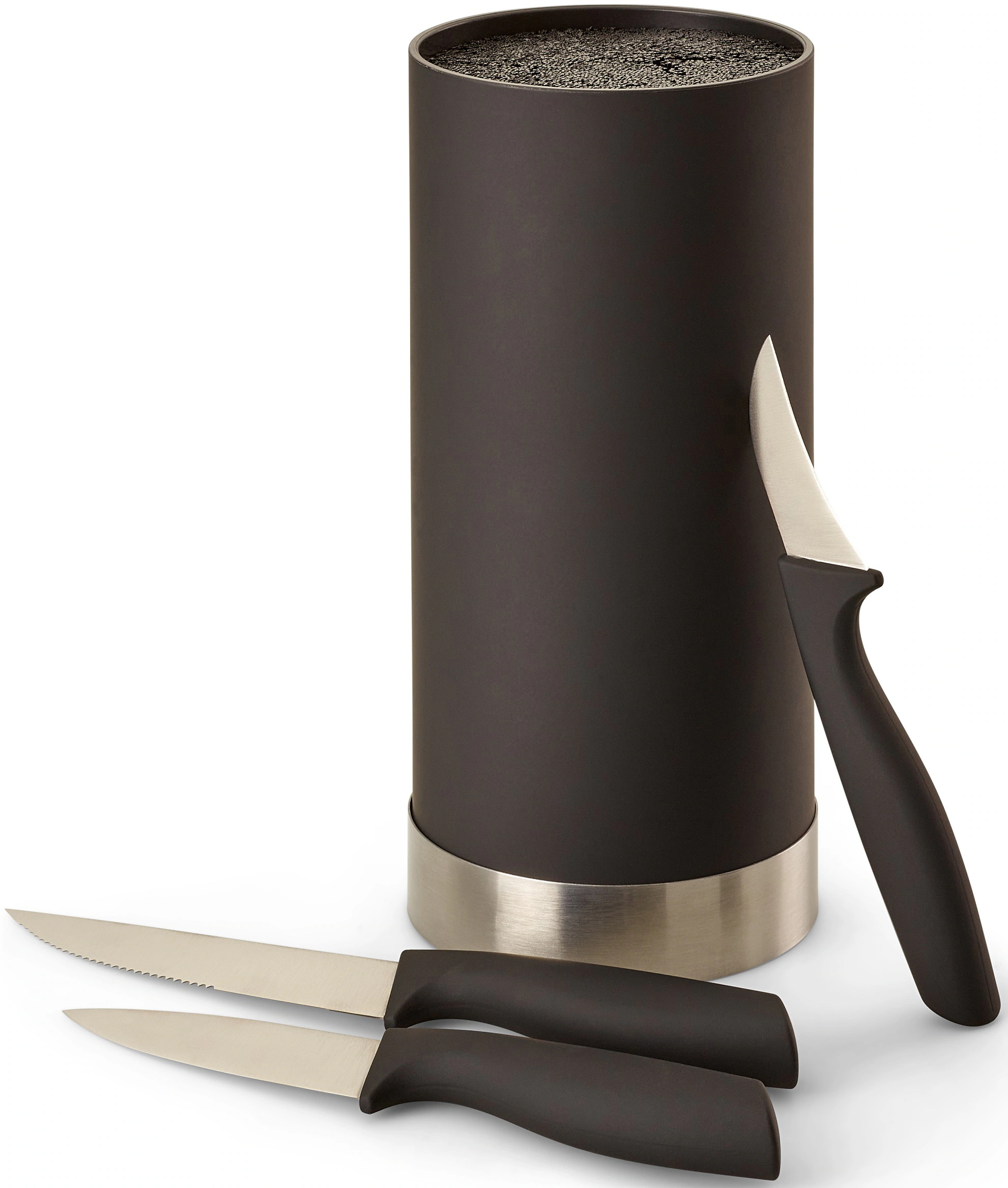 ECHTWERK Messerblock, 4 tlg., Messer Set 4tlg mit Borsteneinsatz 11 cm x 22 günstig online kaufen