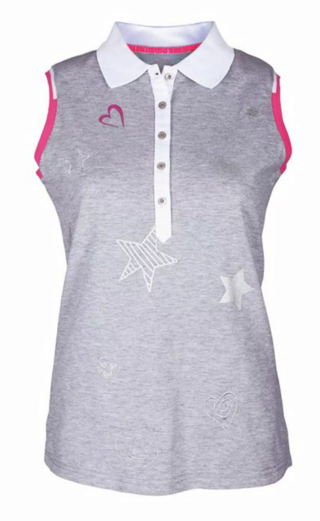girls golf Poloshirt Girls Golf Polo "Star Love'' Sleeveless Grau Damen S günstig online kaufen