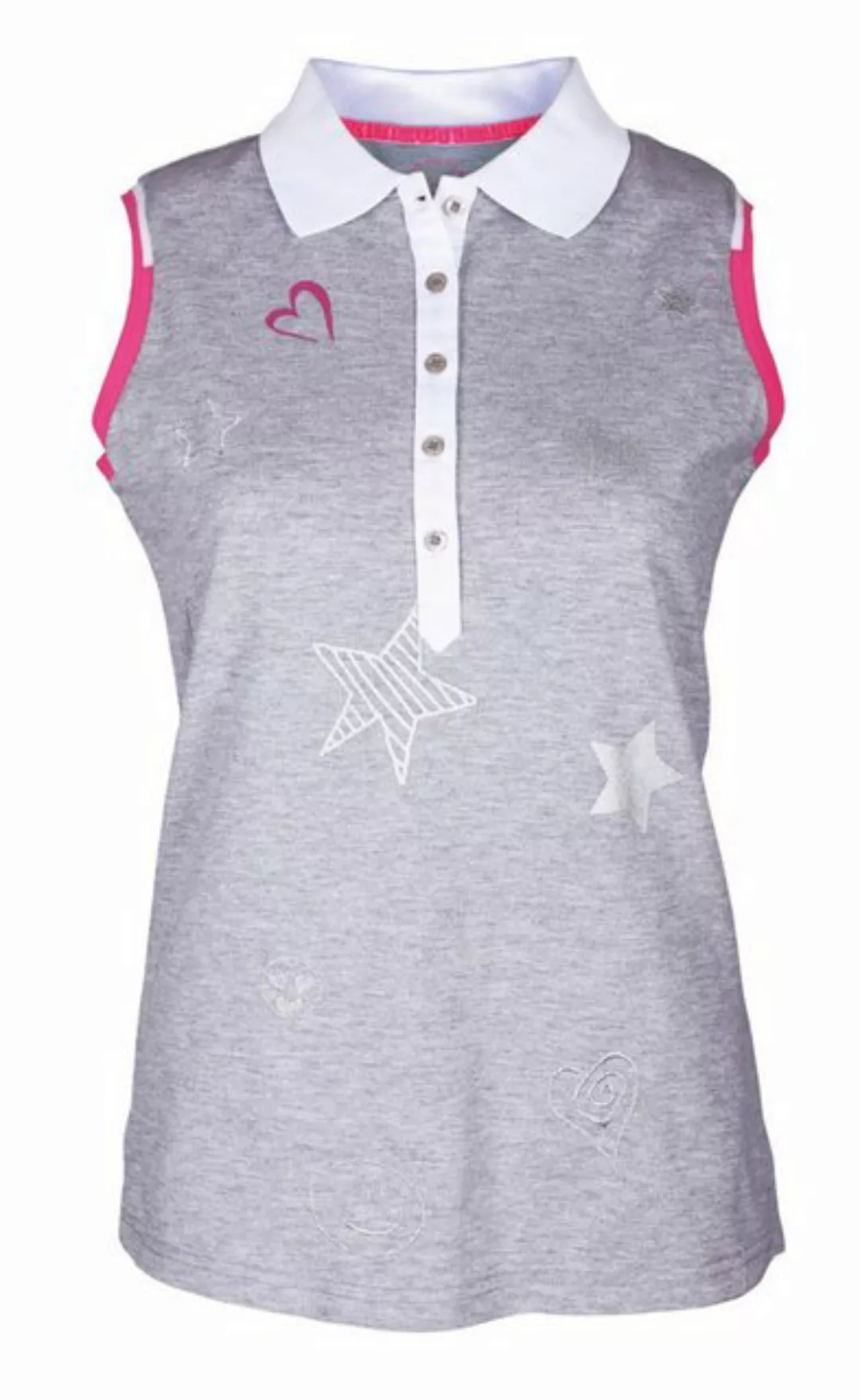 girls golf Poloshirt Girls Golf Polo Star Love Sleeveless Grau Damen S günstig online kaufen