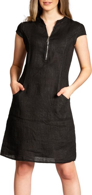 Sommerkleid SKL040 knielanges Damen Sommer Leinenkleid mit Reißverschluss A günstig online kaufen