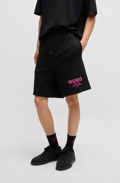 HUGO Blue Sweatshorts Nomario mit großem Druck günstig online kaufen