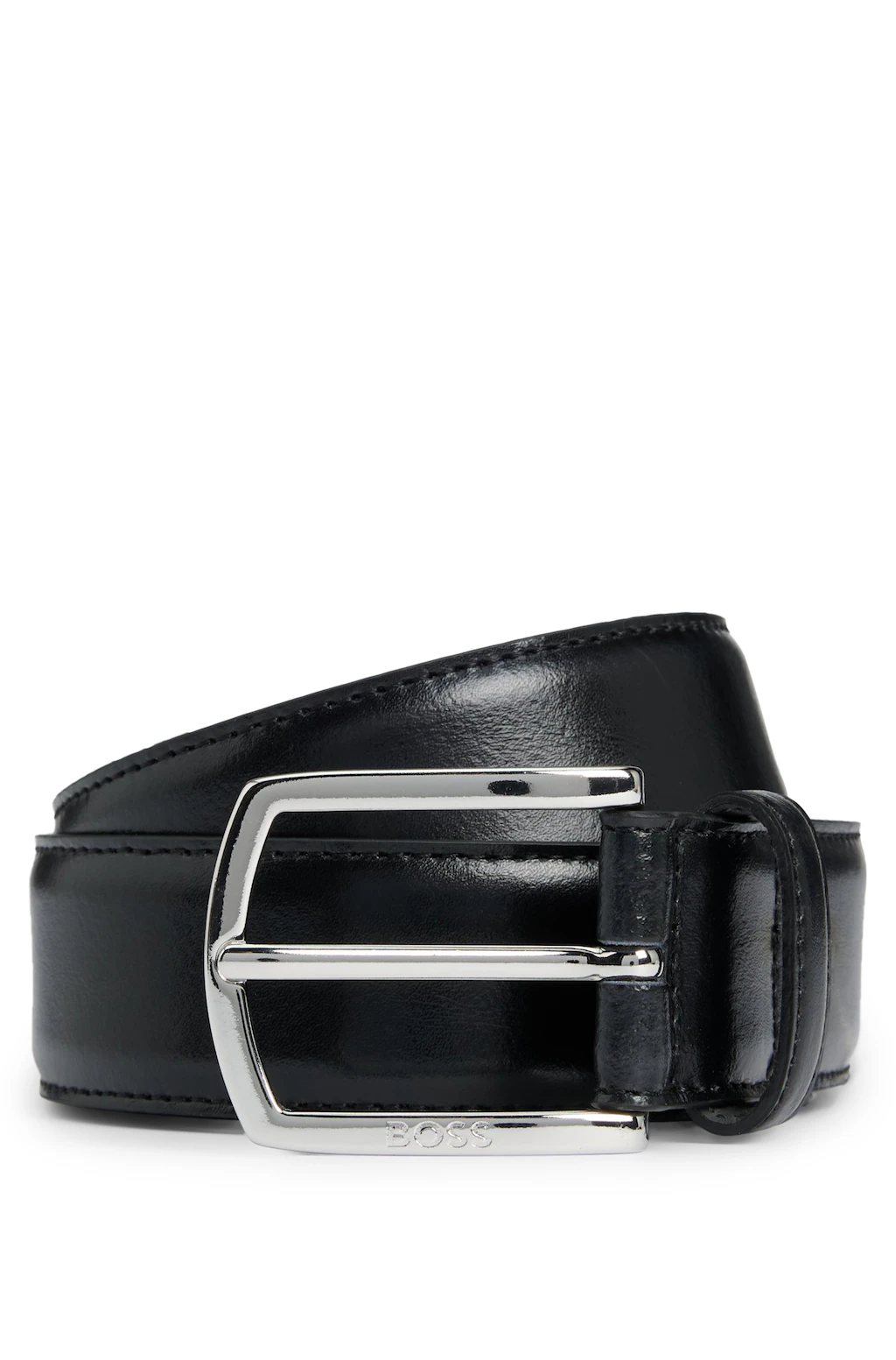 BOSS Ledergürtel "Claus-Tx-St Sz35", mit Logo-Gravur am Verschluss günstig online kaufen