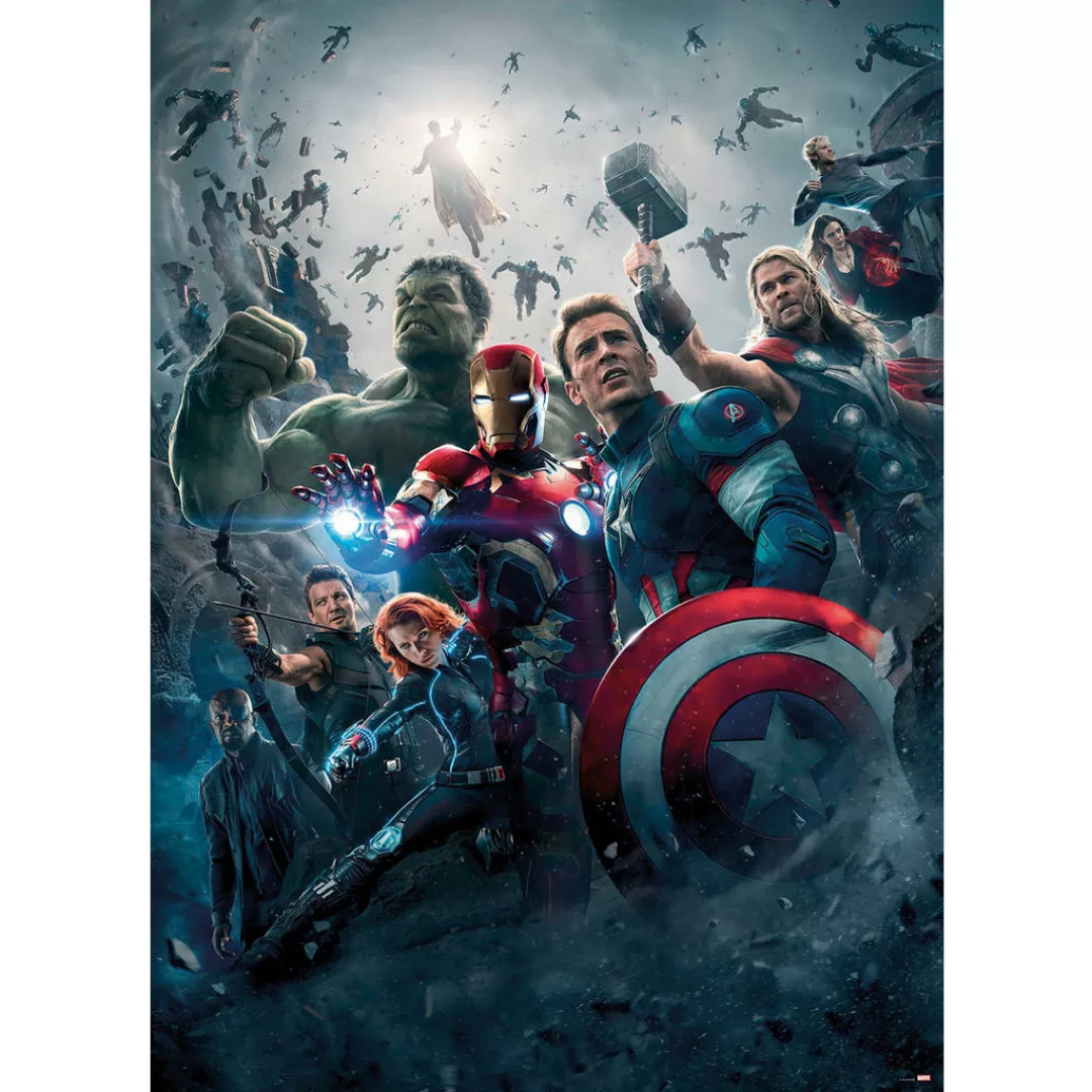 Komar Fototapete Avengers Age of Ultron Movie Poster B/H: ca. 184x254 cm günstig online kaufen