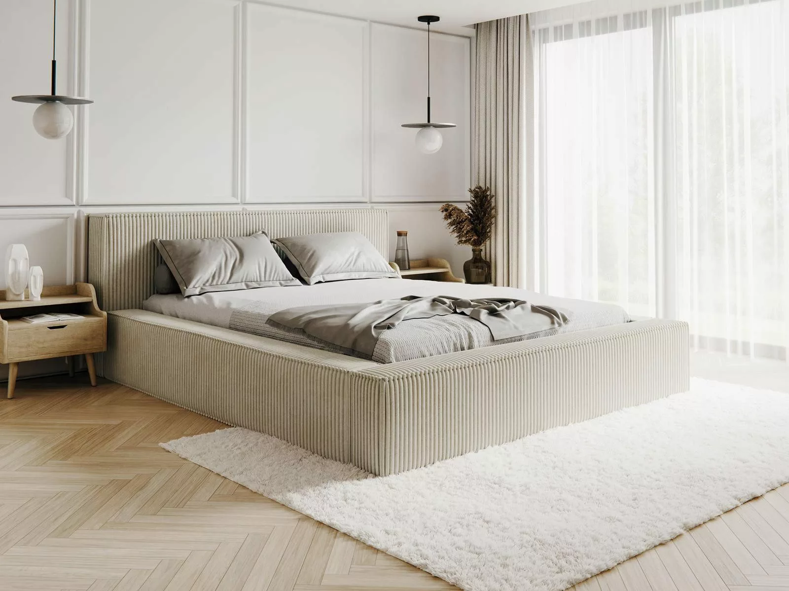 Compleo Polsterbett CORD mit Stauraum ASTA, günstig online kaufen
