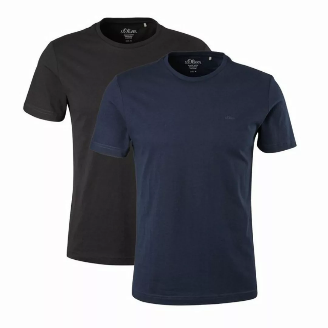 s.Oliver T-Shirt Casual (2-tlg) mit Logo, schlicht, unifarben, Basic, moder günstig online kaufen