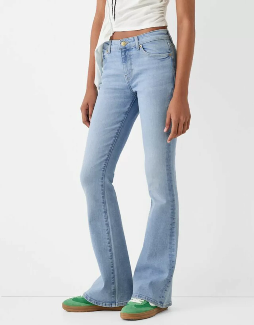 Bershka Jeans-Schlaghose Bskteen 40 Hellblau günstig online kaufen