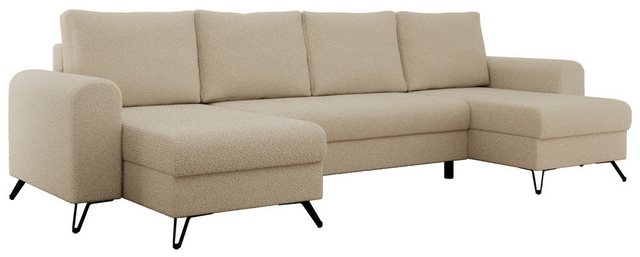 MKS MÖBEL Ecksofa AXEL U, Set, Metallfüße, Topper T25, T30-Schaum, Wohnland günstig online kaufen