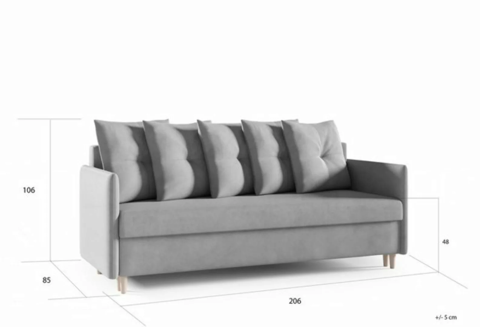 moebelfaktor Schlafsofa 3-Sitzer Litho, mit Ausklappfunktion günstig online kaufen