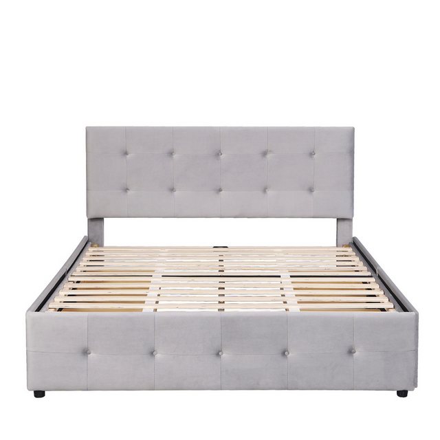 MODFU Bett Funktionsbett Doppelbett, Gästebett, mit Schubladen (mit Lattenr günstig online kaufen