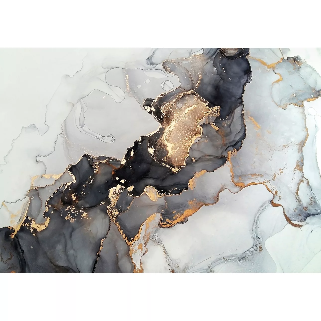 Leinwandbild Black&Gold Abstraction, 70 x 100 cm günstig online kaufen