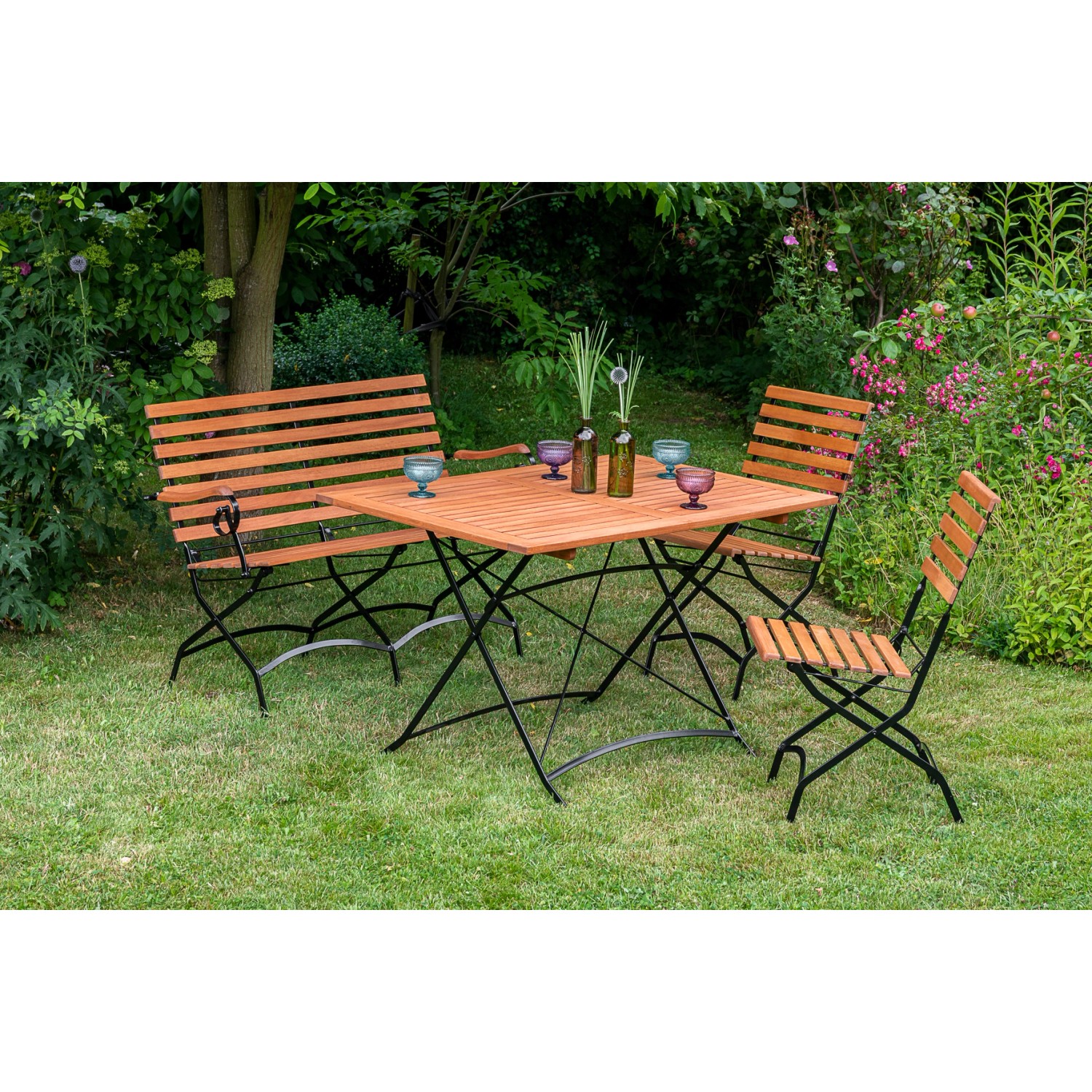 Merxx Schlossgarten Set 4-tlg. Gartentisch 120 x 80 cm günstig online kaufen