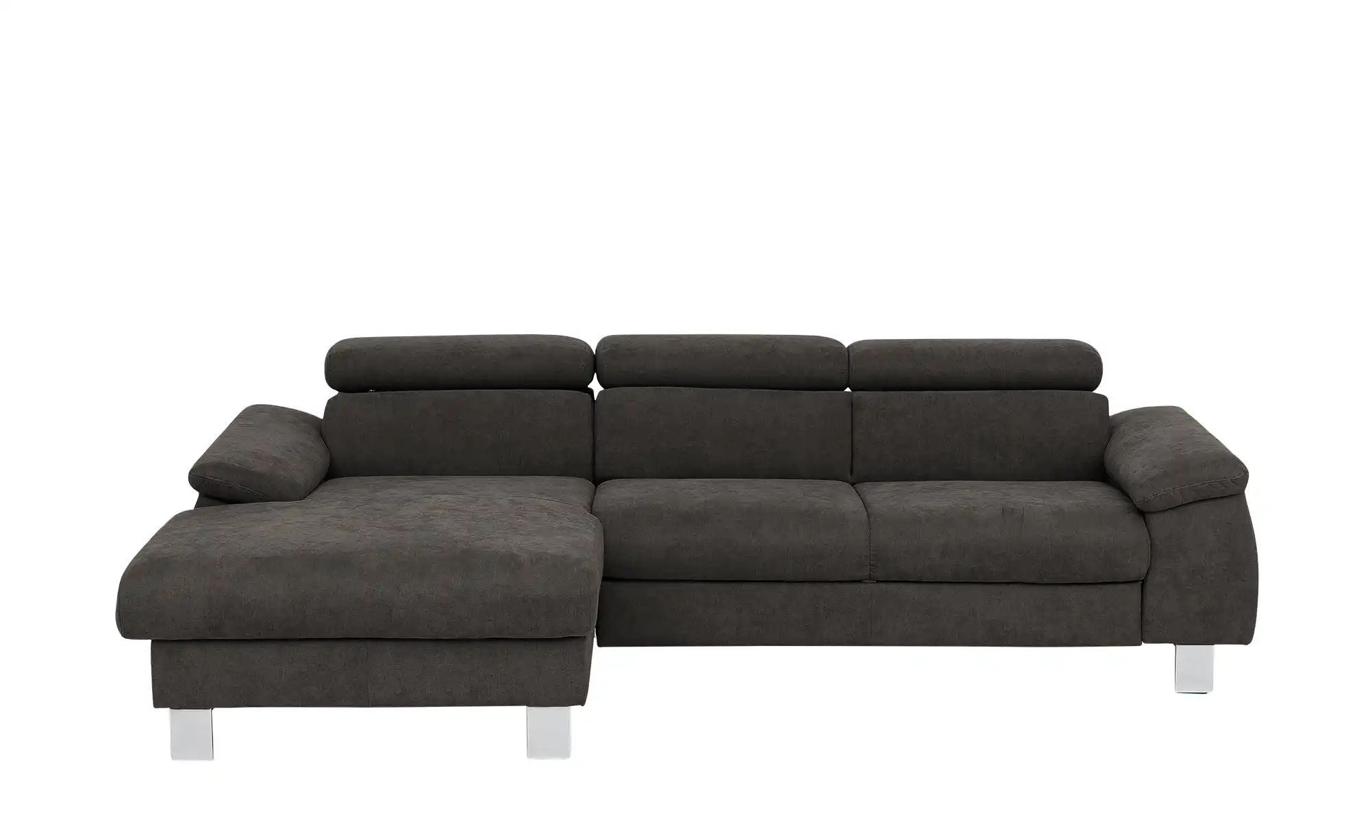 uno Ecksofa aus Velours Micky ¦ braun ¦ Maße (cm): B: 166 H: 72 T: 244 Pols günstig online kaufen