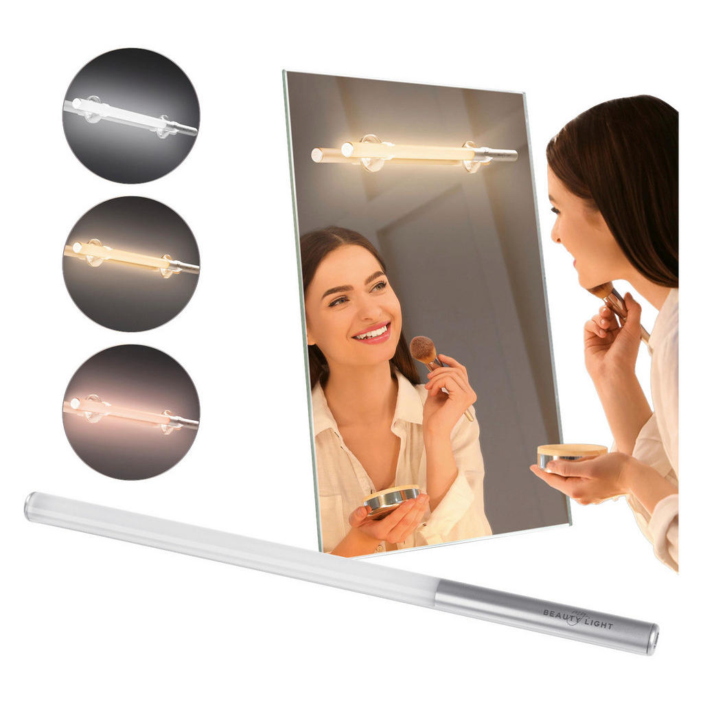 My BEAUTY LIGHT LED-Spiegelleuchte weiß silber L/D: ca. 35x1,7 cm günstig online kaufen