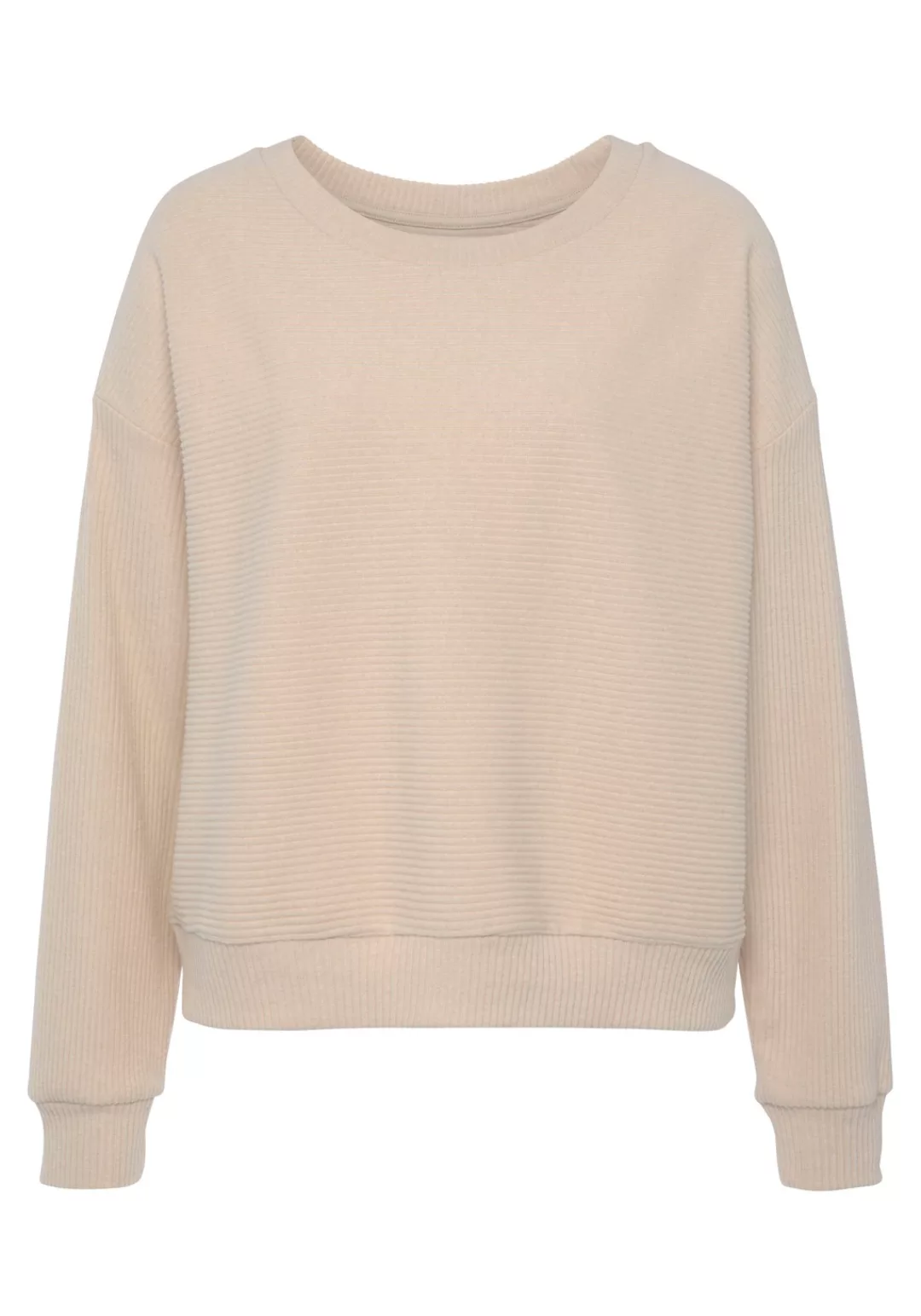 s.Oliver Sweatshirt aus Ripp-Qualität mit überschnittenen Schultern, Lounge günstig online kaufen