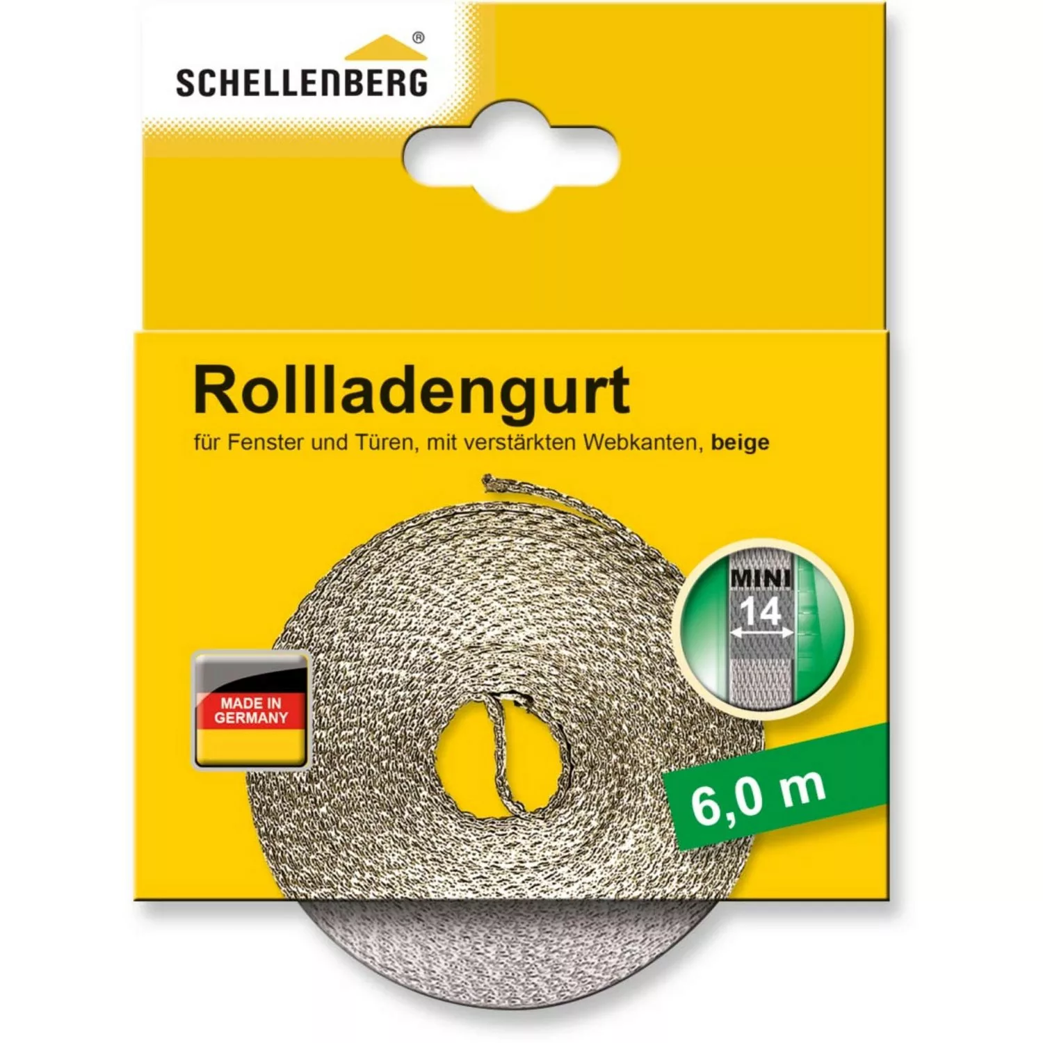 Schellenberg Rollladengurt Mini 14 mm 6 m Beige günstig online kaufen