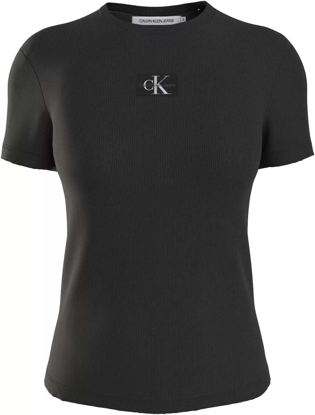 Calvin Klein Jeans T-Shirt "WOVEN LABEL RIB REGULAR TEE" günstig online kaufen