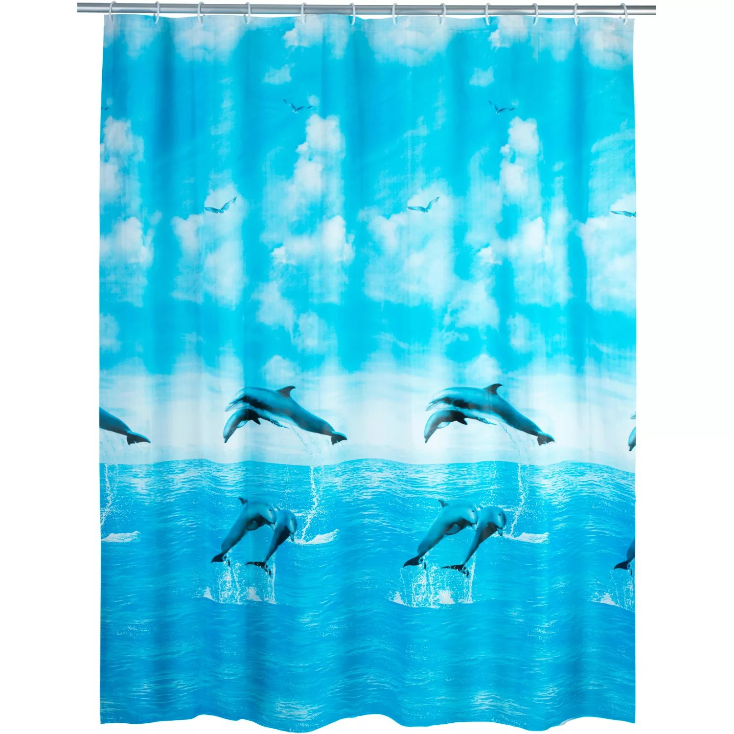 Wenko Duschvorhang Dolphin 180 cm x 200 cm PEVA günstig online kaufen