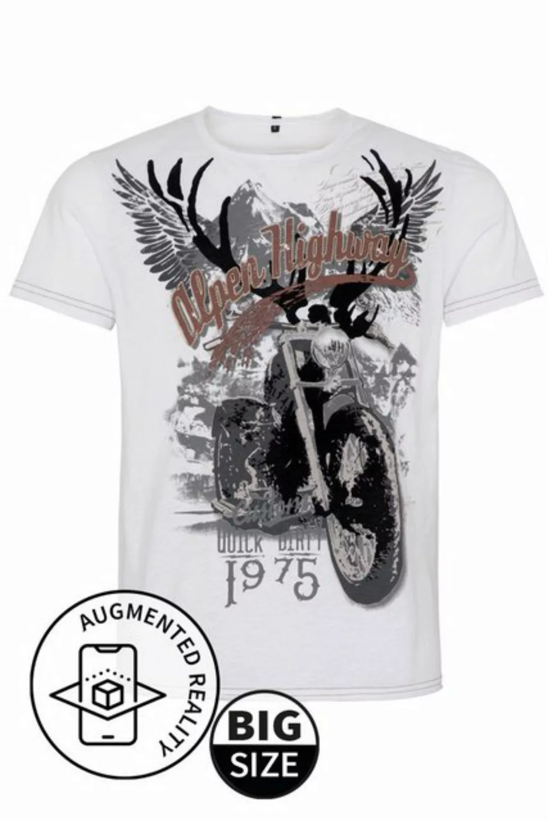 Hangowear Trachtenshirt Trachtenshirt Herren - TILL BIG - weiß günstig online kaufen
