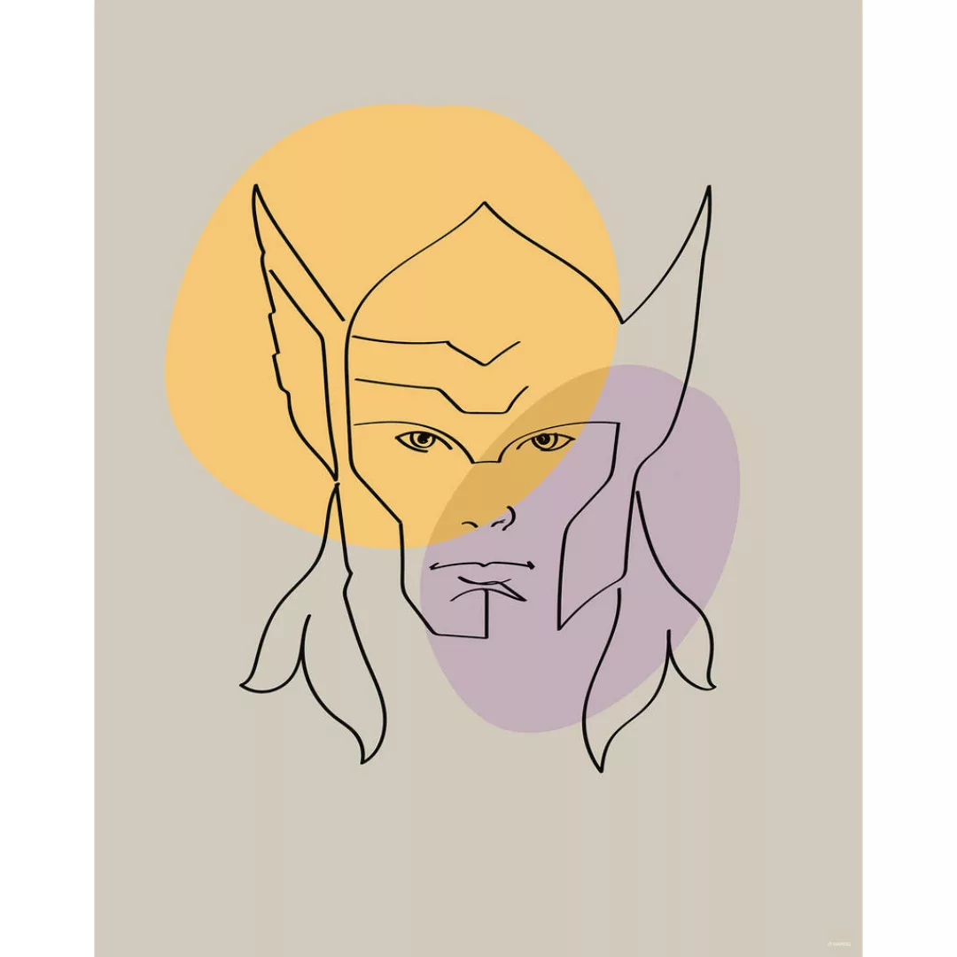 Komar Wandbild Soulful Sanctuary Thor Head Disney B/L: ca. 40x50 cm günstig online kaufen