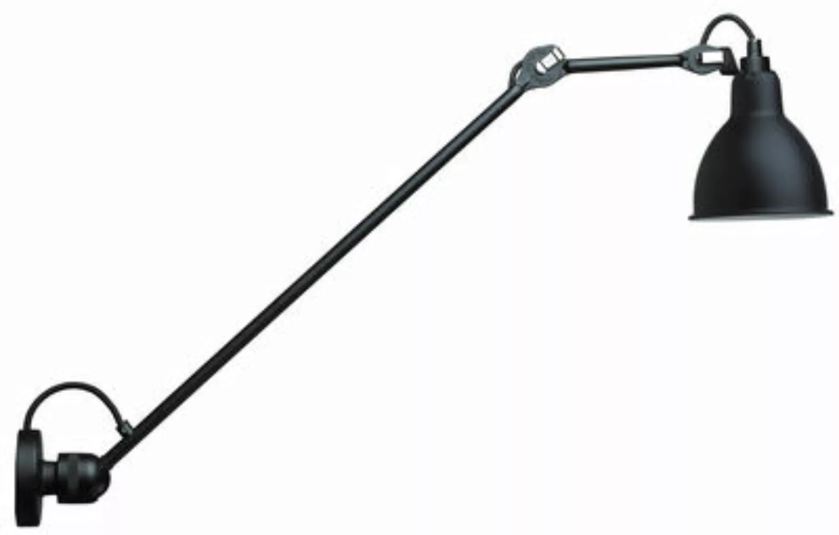 Wandleuchte N°304L60 metall schwarz / Deckenleuchte - Arm L 60 cm - DCW édi günstig online kaufen