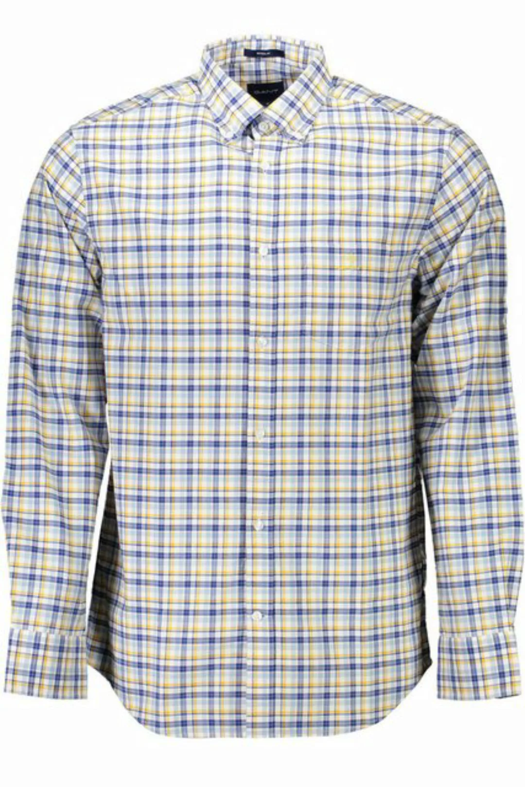 Gant Langarmhemd Herren Langarmshirt Gelb – Stilvolles Design mit Button-Do günstig online kaufen