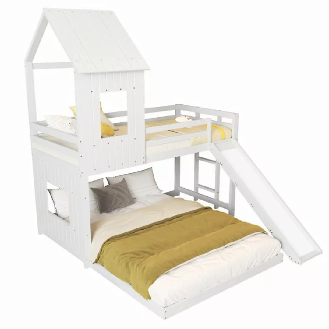 Flieks Etagenbett, Etagenbett Kinderbett mit Oberbett 90x200cm und Unterbet günstig online kaufen