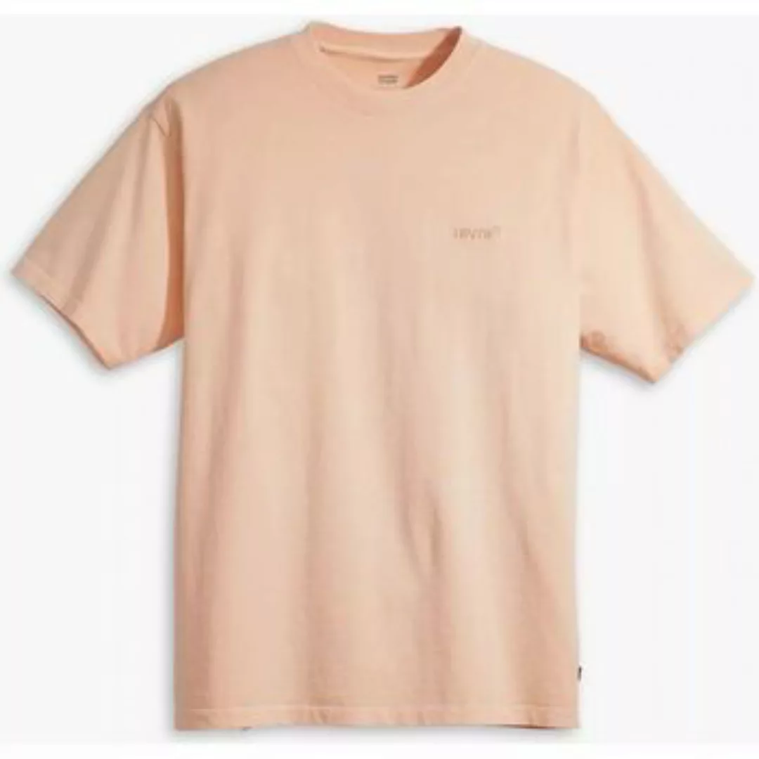 Levis  T-Shirts & Poloshirts A0637 0096 - RED TAB TEE-GARMENT DYE PALE PEAC günstig online kaufen