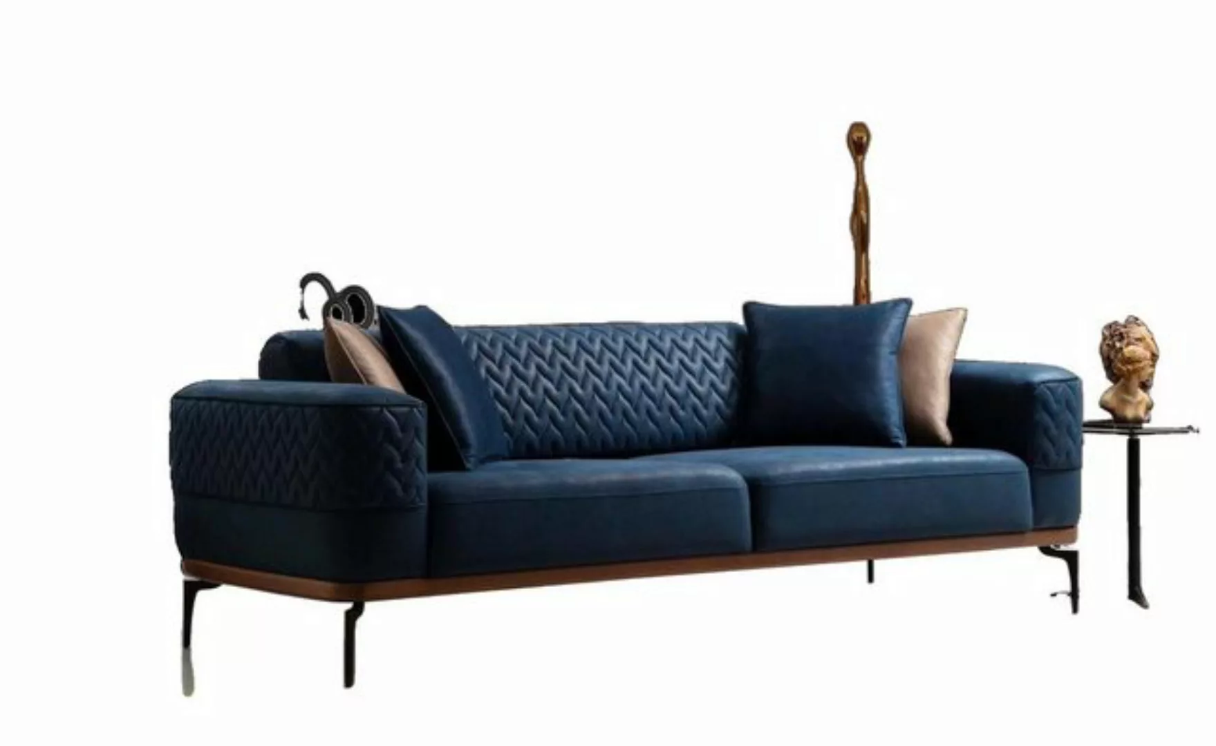 JVmoebel Sofa Design Dreisitzer Moderne Couch Blau Couchen Luxus Sofa, Made günstig online kaufen