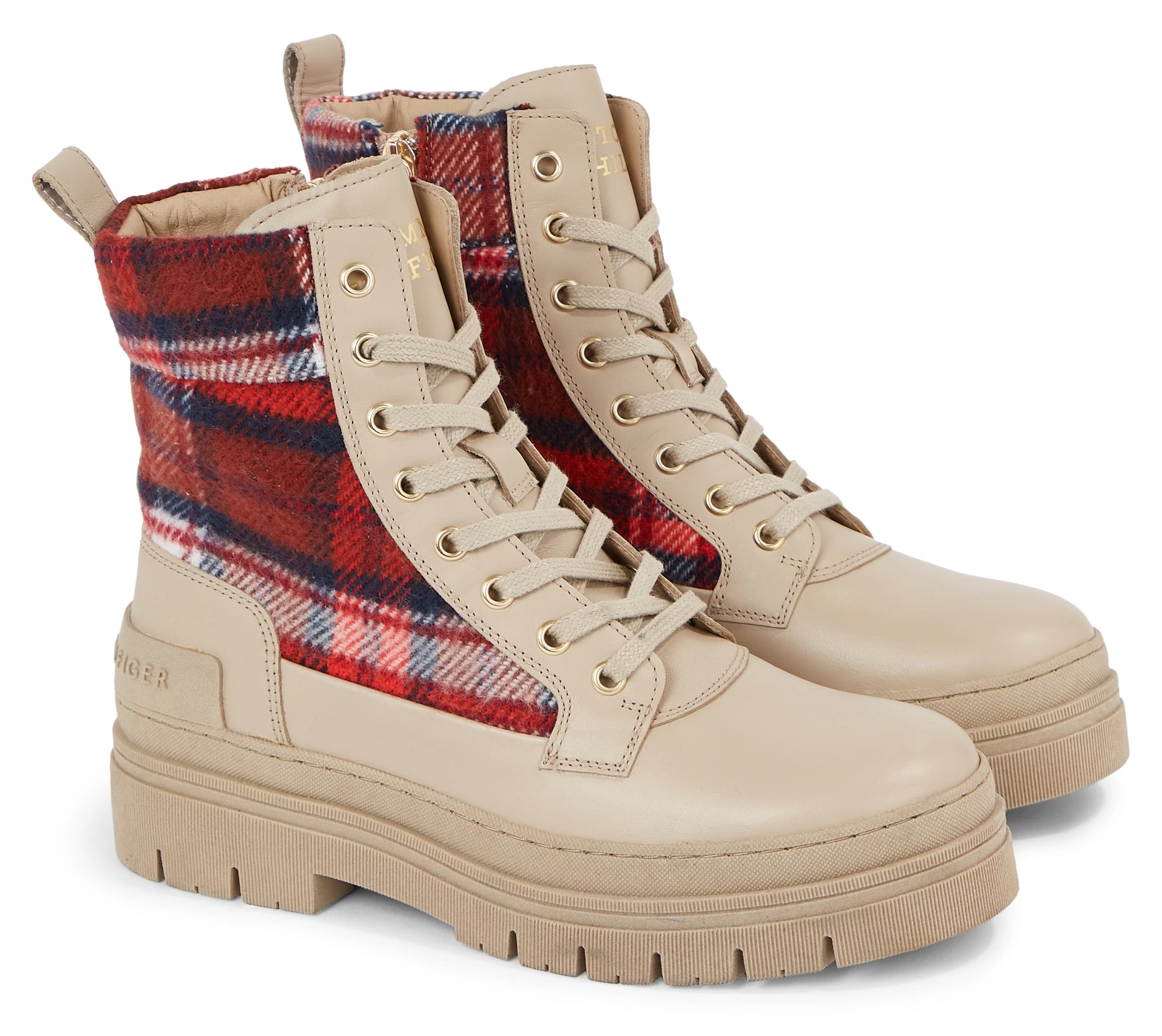 Tommy Hilfiger Schnürstiefelette "FEMININE TARTAN LACE UP BOOTIE", mit cool günstig online kaufen