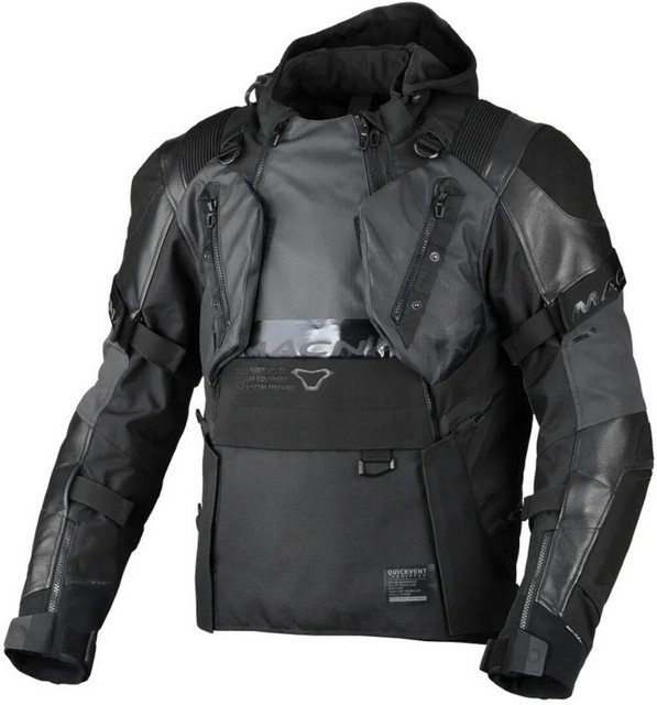 Macna Motorradjacke Tryton NightEye wasserdichte Motorrad Leder-/Textiljack günstig online kaufen