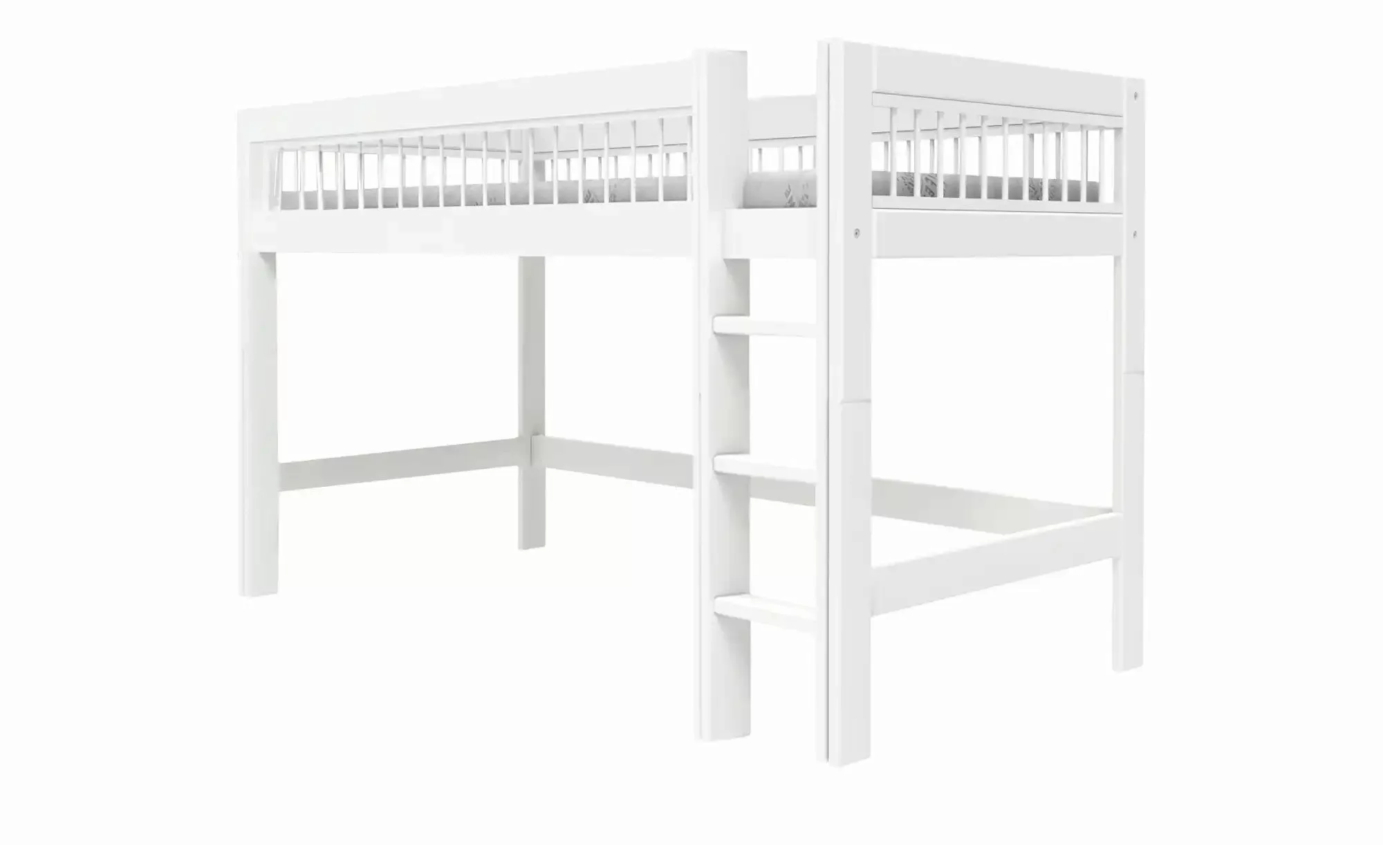 Lifetime Halbhohes Bett mit gerader Leiter  Breeze ¦ weiß ¦ Maße (cm): B: 1 günstig online kaufen