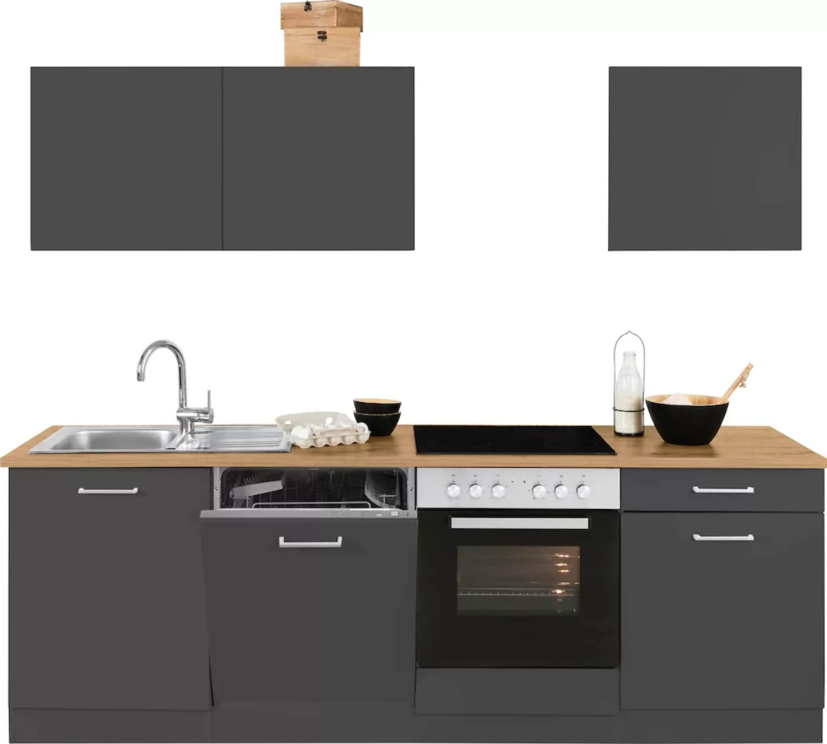 HELD MÖBEL Küchenzeile "Kehl", ohne E-Geräte, Breite 240 cm, für Geschirrsp günstig online kaufen