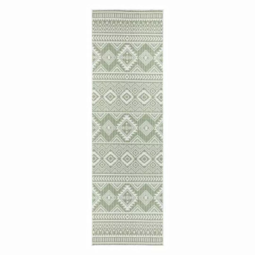 carpet city® Teppich Palm 3522 Grün grün Gr. 80 x 250 günstig online kaufen