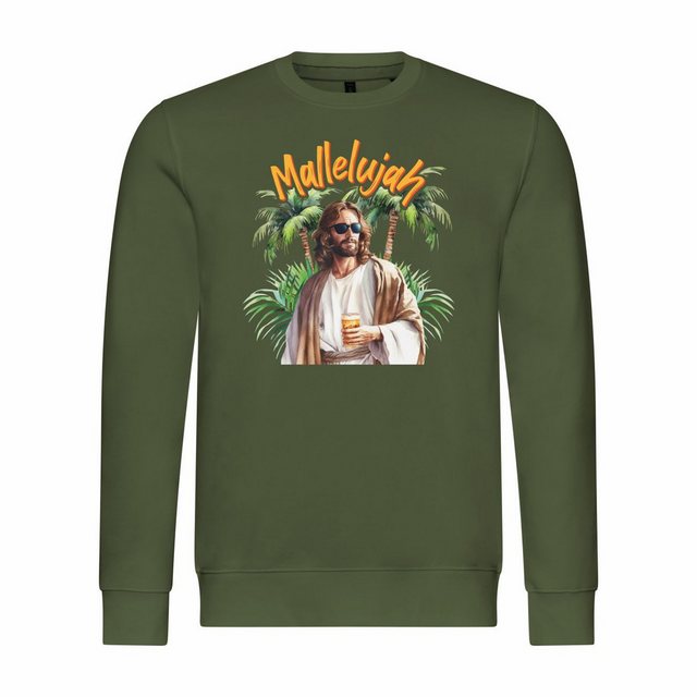 deinshirt Rundhalspullover Herren Sweatshirt Mallelujah Mit Print Motiv, Gr günstig online kaufen