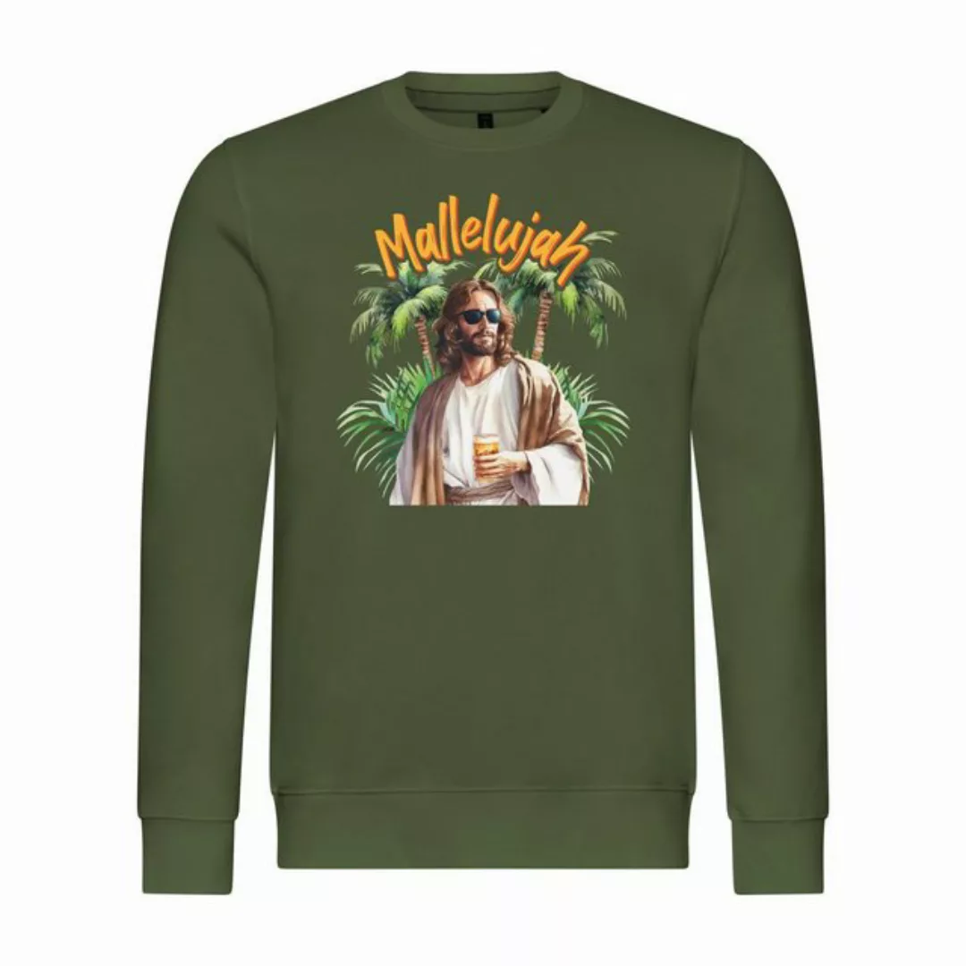 deinshirt Rundhalspullover Herren Pullover Mallelujah Mit Print Motiv, Graf günstig online kaufen