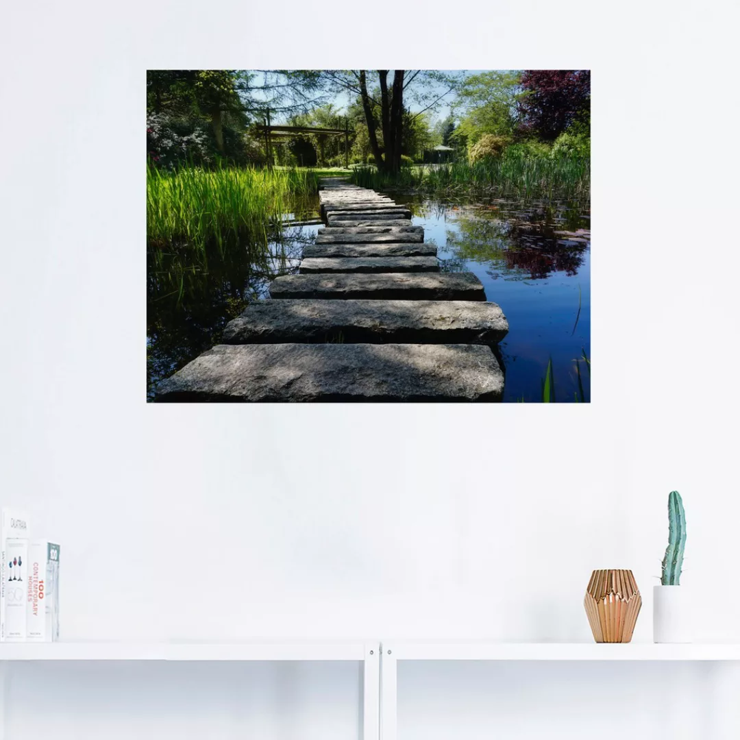 Artland Wandbild "Weg am Teich", Gewässer, (1 St.), als Leinwandbild, Poste günstig online kaufen