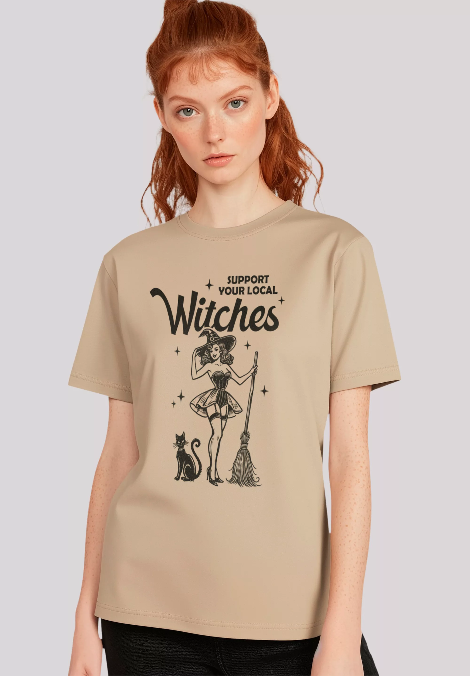 F4NT4STIC T-Shirt "Halloween Witch support your local witches", Premium Qua günstig online kaufen