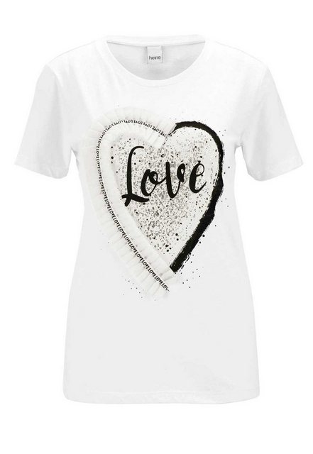 heine T-Shirt HEINE Damen Jerseyshirt, offwhite günstig online kaufen