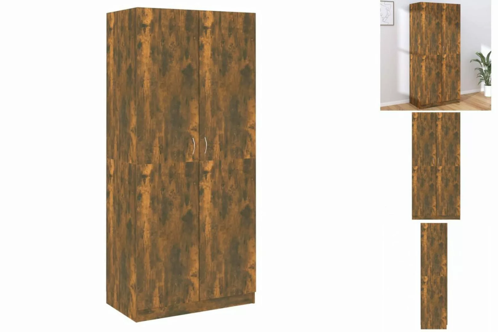 vidaXL Kleiderschrank Kleiderschrank Räuchereiche 90x52x200 cm Spanplatte günstig online kaufen