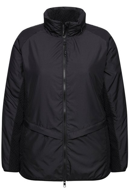 Ulla Popken Funktionsjacke Funktionsjacke Stehkragen Kapuze 2-Wege-Zipper günstig online kaufen